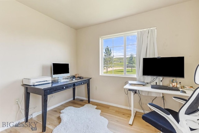 251 Price Rd, Three Forks, MT 59752 - home office with wood finished floors and baseboards