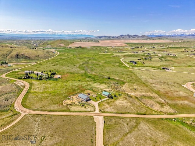 251 Price Rd, Three Forks, MT 59752 - aerial view of property and surrounding area with rural landscape and a mountain backdrop