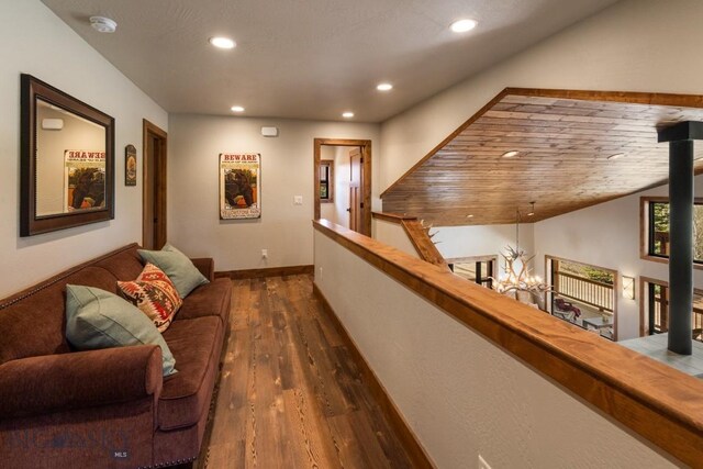 TBD Buttermilk Court, West Yellowstone, MT 59758 - corridor featuring recessed lighting, dark wood-style floors, and baseboards