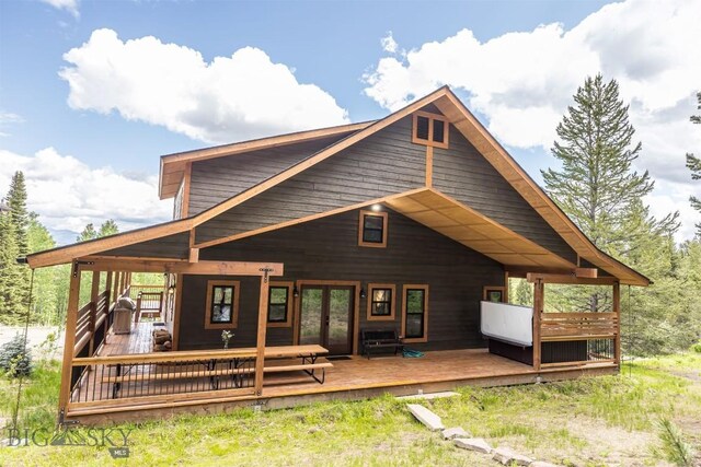 TBD Buttermilk Court, West Yellowstone, MT 59758 - rear view of property with french doors