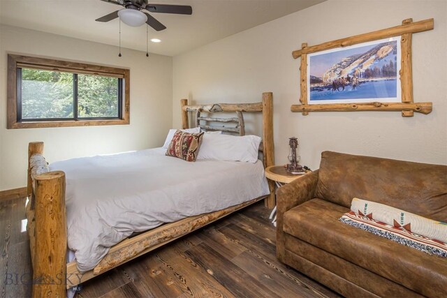 TBD Buttermilk Court, West Yellowstone, MT 59758 - bedroom featuring wood finished floors, ceiling fan, and recessed lighting