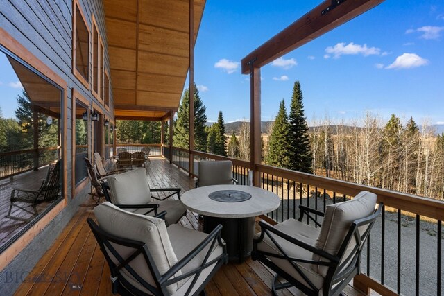 TBD Buttermilk Court, West Yellowstone, MT 59758 - deck featuring a mountain view
