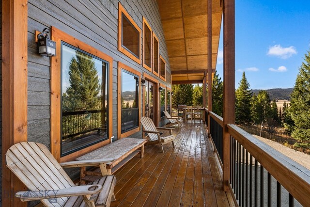 TBD Buttermilk Court, West Yellowstone, MT 59758 - wooden terrace with a mountain view