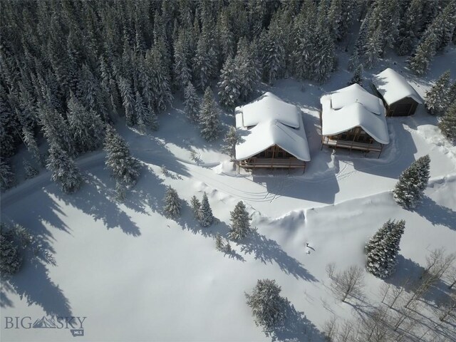 TBD Buttermilk Court, West Yellowstone, MT 59758 - snowy aerial view featuring a view of trees