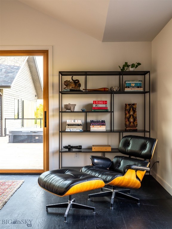 370 Star Ridge Rd, Bozeman, MT 59715 - sitting room featuring lofted ceiling and baseboards