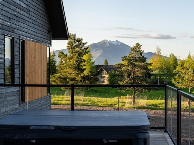 370 Star Ridge Rd, Bozeman, MT 59715 - wooden terrace with a mountain view
