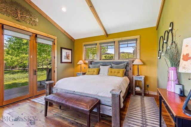 2594 Star Ridge Rd, Bozeman, MT 59715 - bedroom with access to exterior and hardwood / wood-style flooring