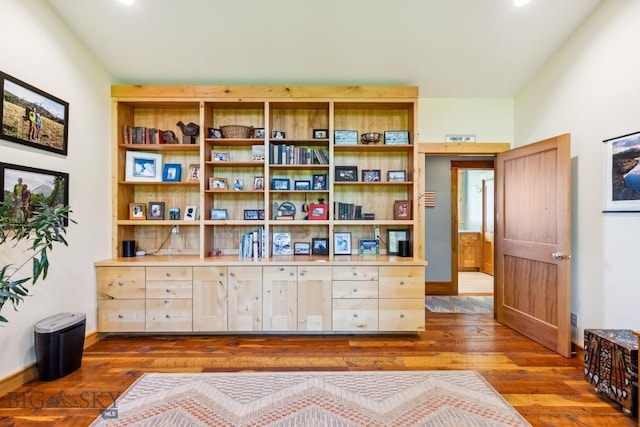 2594 Star Ridge Rd, Bozeman, MT 59715 - living area with dark wood-style flooring and recessed lighting