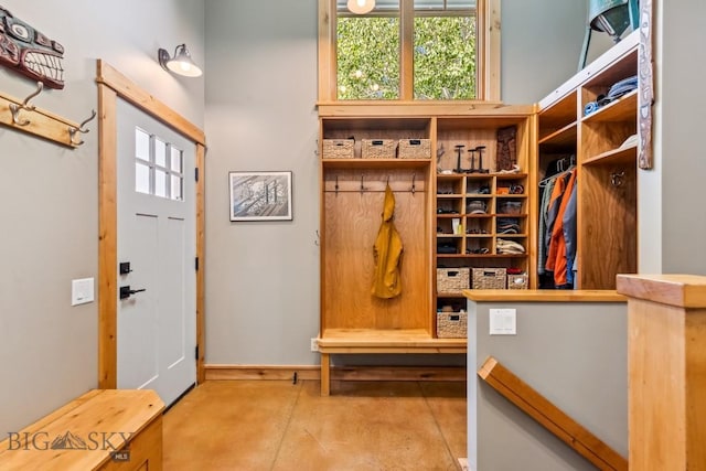 2594 Star Ridge Rd, Bozeman, MT 59715 - mudroom featuring concrete floors and baseboards