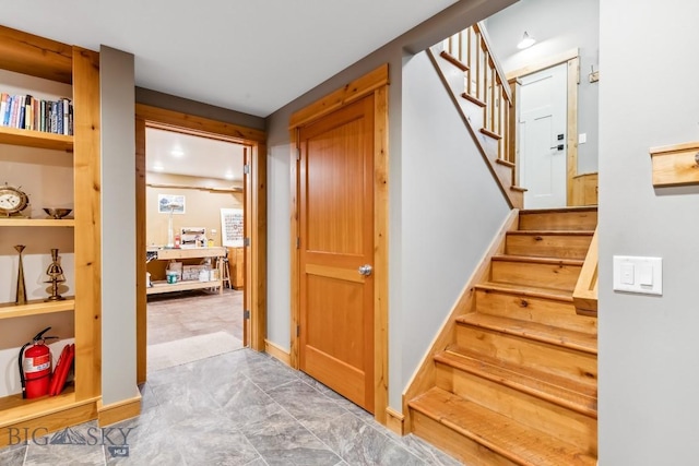 2594 Star Ridge Rd, Bozeman, MT 59715 - stairs with marble look tile flooring