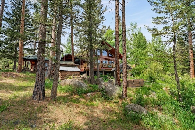 1561/1563 Colorado Gulch Dr, Helena, MT 59601 - view of yard featuring a wooden deck