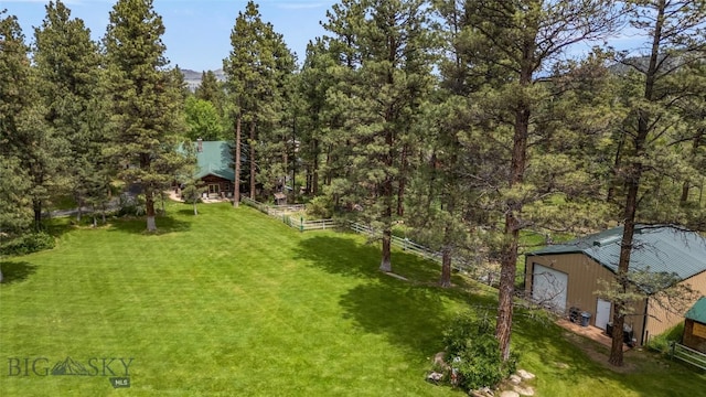 1561/1563 Colorado Gulch Dr, Helena, MT 59601 - view of green lawn with an outbuilding