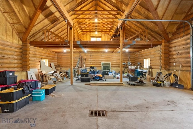 1380 Glacier View Dr, Deer Lodge, MT 59722 - garage with wood ceiling