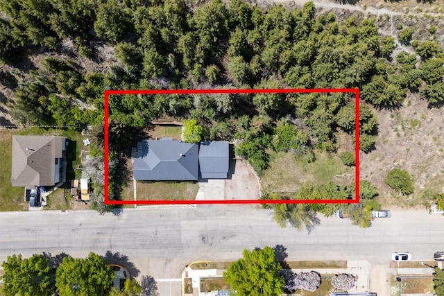 411 W 7th St, Anaconda, MT 59711 - aerial view of property's location with property parcel outlined