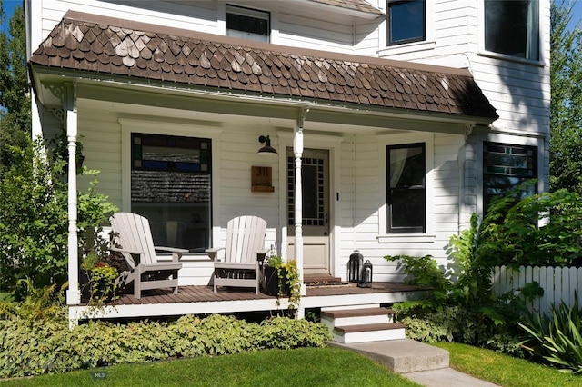 311 N 6th St, Manhattan, MT 59741 - view of exterior entry featuring covered porch