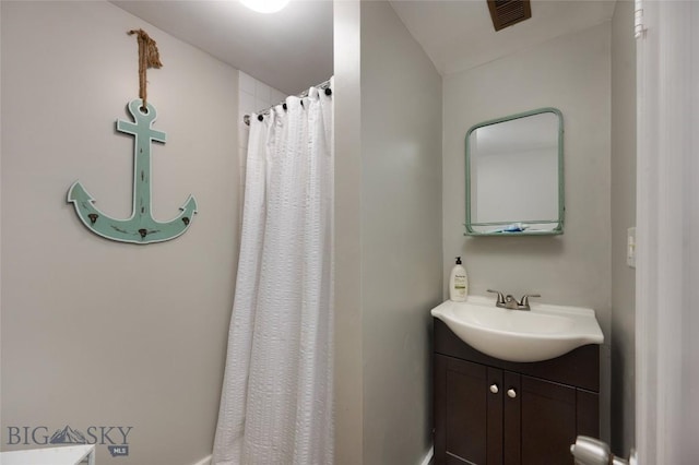 311 N 6th St, Manhattan, MT 59741 - full bathroom featuring vanity and a shower with shower curtain