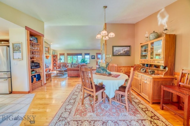 886 Wierda Way, Manhattan, MT 59741 - dining space with a chandelier and light wood-type flooring