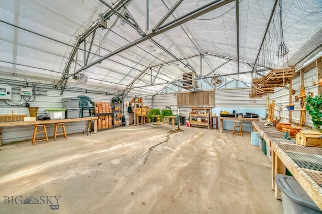 886 Wierda Way, Manhattan, MT 59741 - garage with a workshop area and metal wall