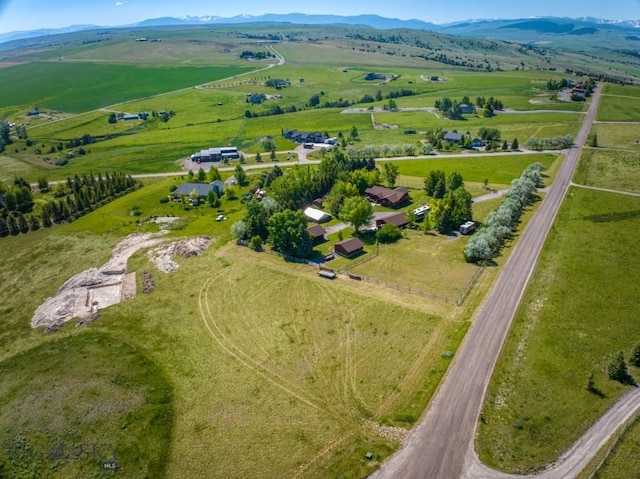886 Wierda Way, Manhattan, MT 59741 - aerial view of property and surrounding area featuring rural landscape and mountains