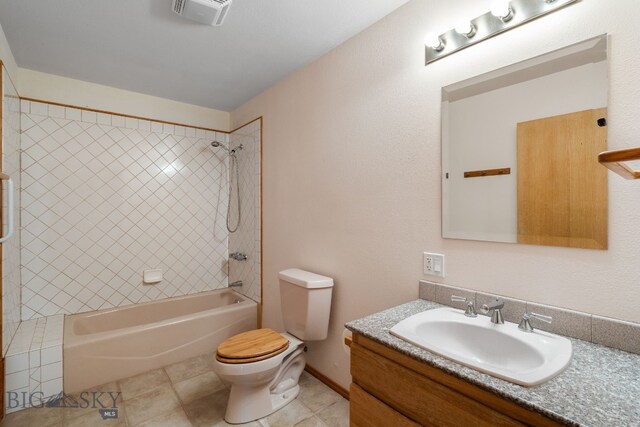 6385 Mt Highway 41, Whitehall, MT 59759 - bathroom featuring vanity, shower / washtub combination, and tile patterned flooring
