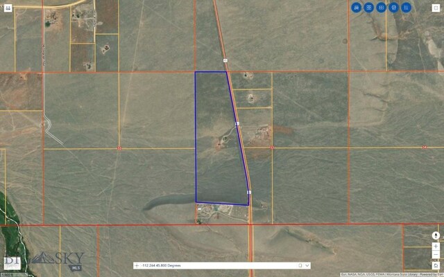 6385 Mt Highway 41, Whitehall, MT 59759 - aerial map of property and surrounding area featuring property parcel outlined