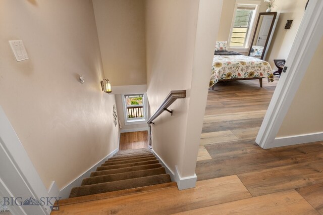109 Baker St, Belgrade, MT 59714 - stairway featuring wood finished floors