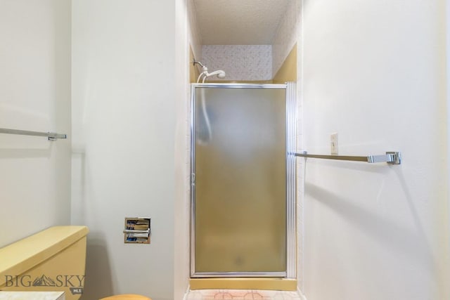 117 Henderson St, Bozeman, MT 59715 - full bath with a stall shower and a textured ceiling