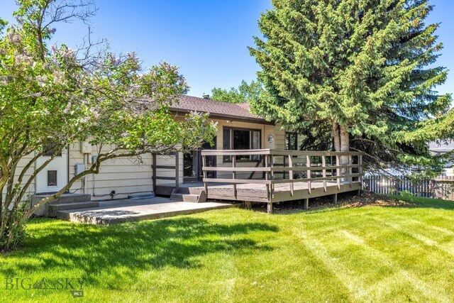 117 Henderson St, Bozeman, MT 59715 - rear view of house featuring a deck