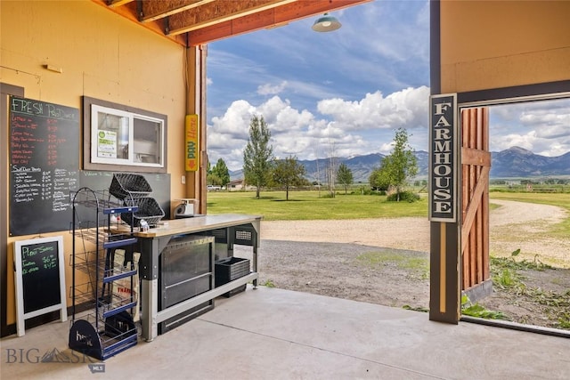 3573 Spain Bridge Rd, Belgrade, MT 59714 - view of patio / terrace featuring a mountain view