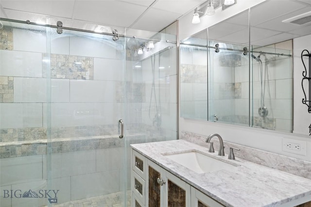 3573 Spain Bridge Rd, Belgrade, MT 59714 - bathroom with vanity and a shower stall