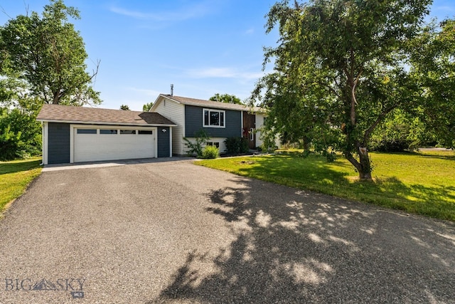 24151 Frontage Rd, Bozeman, MT 59718 - view of front of house with a front lawn, driveway, and an attached garage