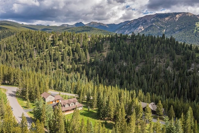 1255 Andesite Rd, Big Sky, MT 59716 - view of mountain backdrop with a forest