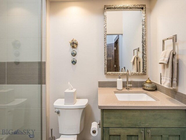 1255 Andesite Rd, Big Sky, MT 59716 - bathroom with vanity and tiled shower