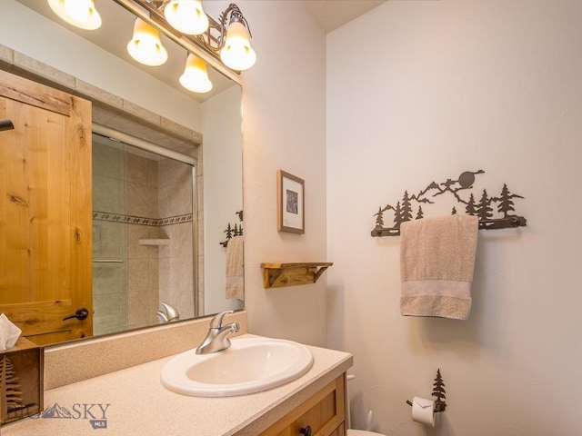 725 Sandhill Rd, Big Sky, MT 59716 - bathroom featuring vanity and a tile shower