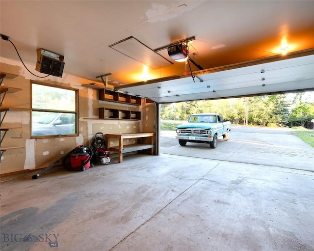 8373 Goldenstein Ln, Bozeman, MT 59715 - garage with a garage door opener and a heating unit