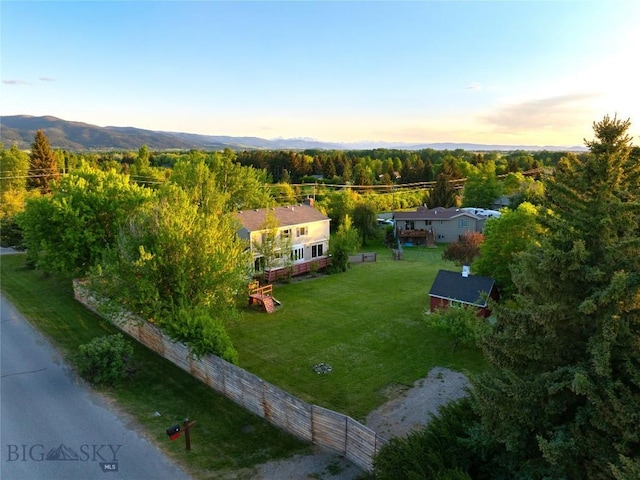 8373 Goldenstein Ln, Bozeman, MT 59715 - aerial view at dusk of a forest view