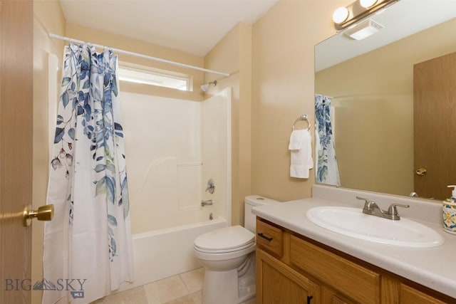 13 Moose Ridge Rd, Big Sky, MT 59716 - full bath featuring shower / tub combo, vanity, and tile patterned floors