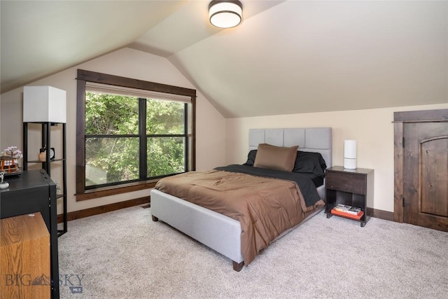 13011 Cottonwood Canyon Rd, Bozeman, MT 59718 - bedroom featuring carpet flooring and lofted ceiling