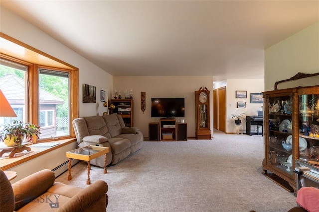 400 E 9th Ave, Big Timber, MT 59011 - carpeted living room with baseboard heating