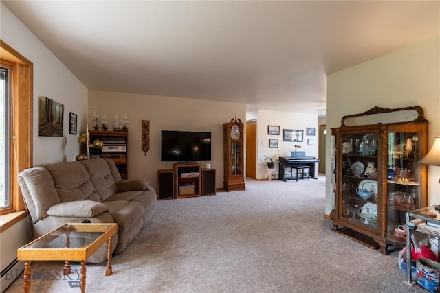 400 E 9th Ave, Big Timber, MT 59011 - living room with carpet and a baseboard heating unit