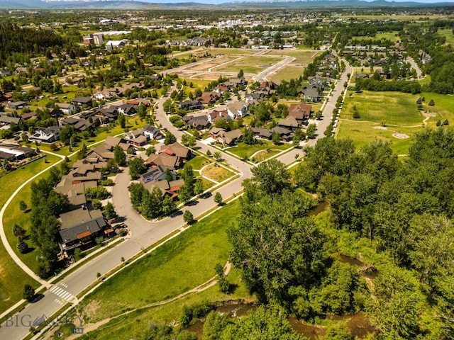 2497 Northview, Bozeman, MT 59715 - aerial view of property's location featuring a mountainous background and nearby suburban area