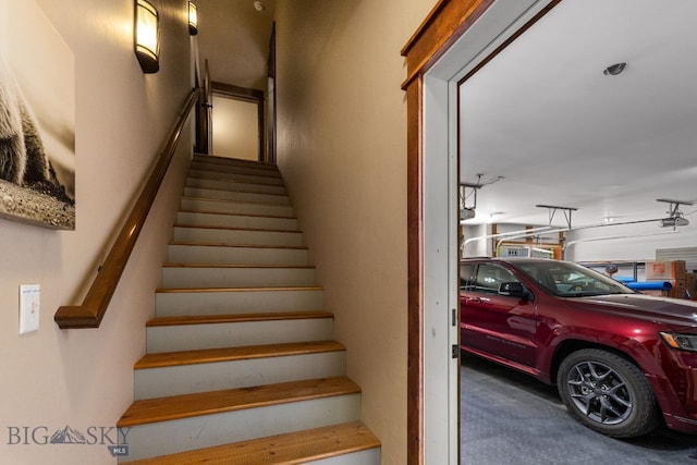 2497 Northview, Bozeman, MT 59715 - stairway with finished concrete flooring