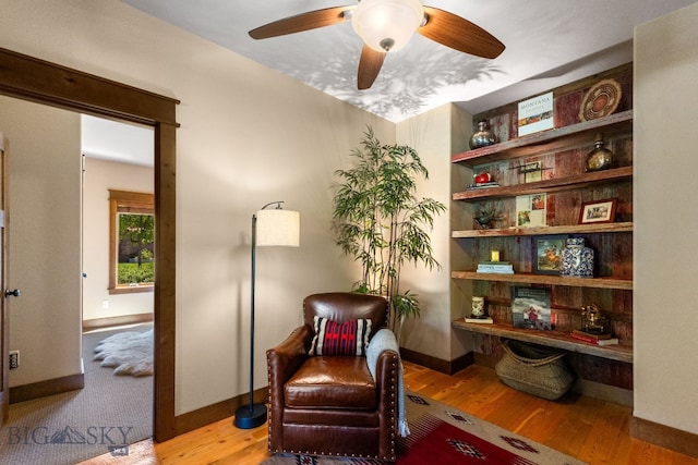 2497 Northview, Bozeman, MT 59715 - living area with wood finished floors and ceiling fan
