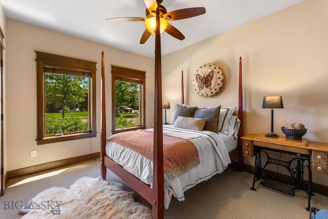 2497 Northview, Bozeman, MT 59715 - bedroom featuring carpet floors and ceiling fan