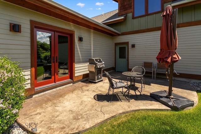 2497 Northview, Bozeman, MT 59715 - view of patio with french doors and grilling area