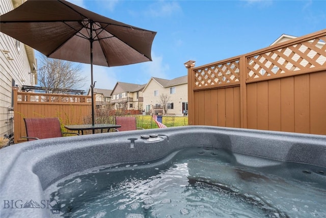 1030 N River Rock St, Belgrade, MT 59714 - view of swimming pool with a residential view and a hot tub