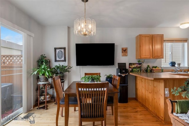 1030 N River Rock St, Belgrade, MT 59714 - dining room with light wood finished floors, plenty of natural light, and a chandelier