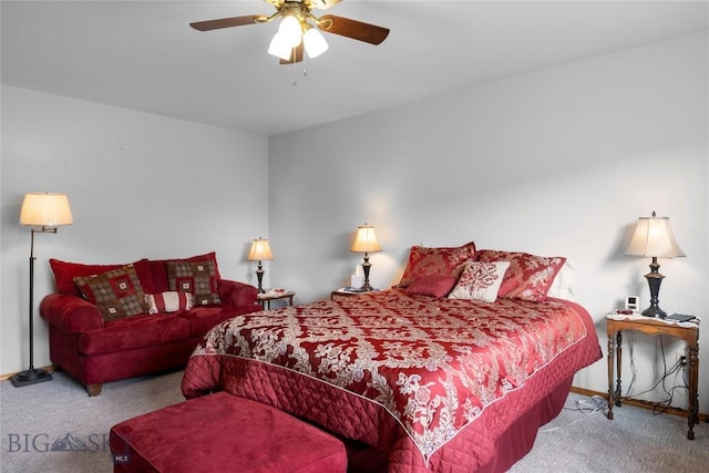 1030 N River Rock St, Belgrade, MT 59714 - carpeted bedroom featuring baseboards and ceiling fan