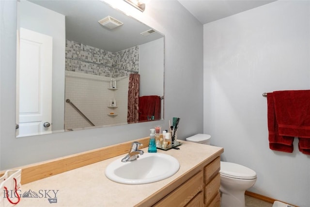 1030 N River Rock St, Belgrade, MT 59714 - bathroom featuring vanity and tiled shower
