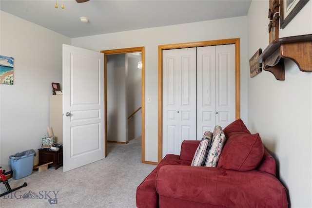1030 N River Rock St, Belgrade, MT 59714 - sitting room featuring light carpet and an upstairs landing